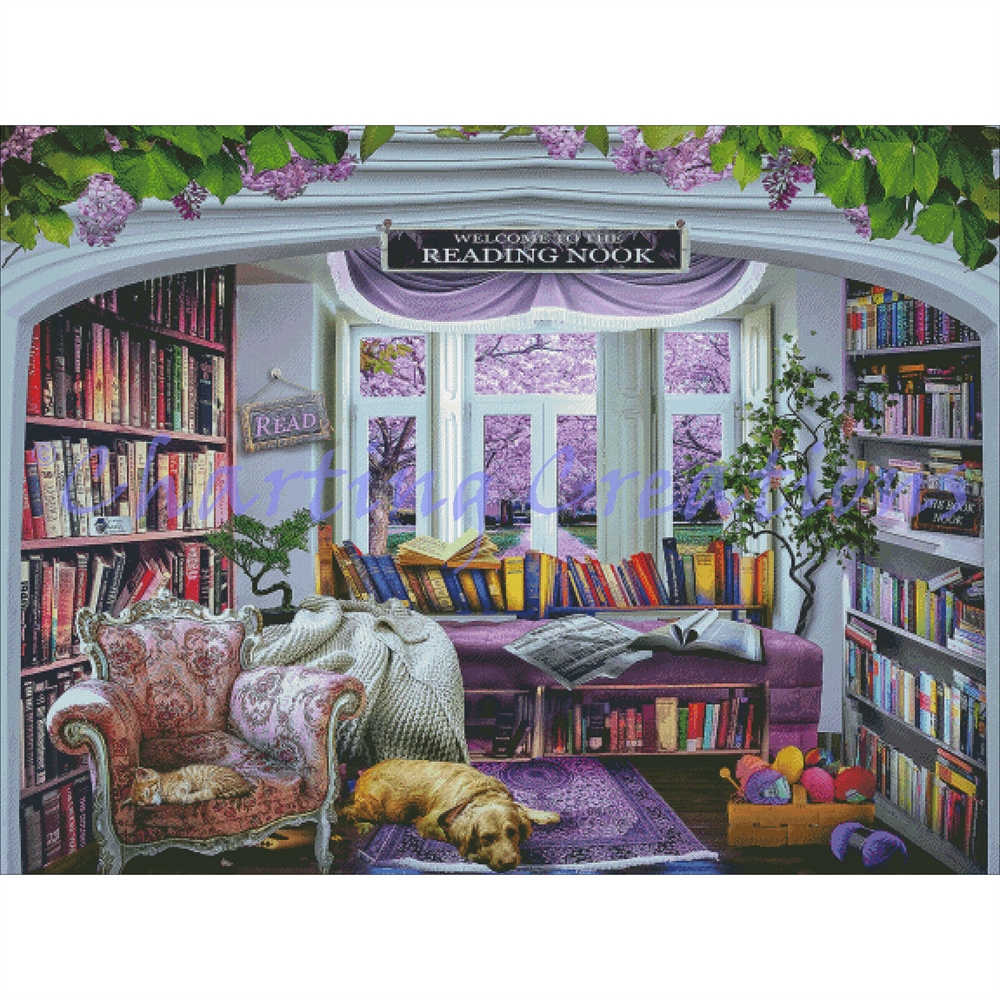 Window In Springtime Reading Nook